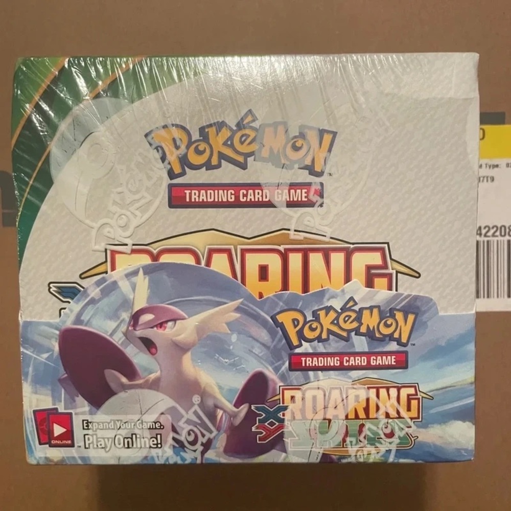 Pokemon Roaring Skies Trading Card Box - Green, Blue, Yellow